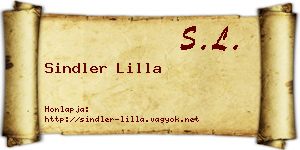 Sindler Lilla névjegykártya